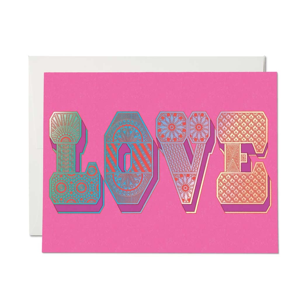 Love Typography Card