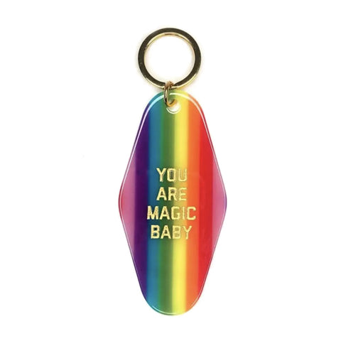 Rainbow You Are Magic Motel Keytag