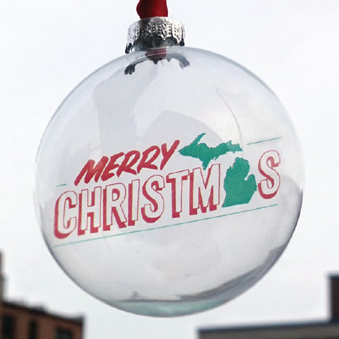 Michigan Merry Christmas Ornament