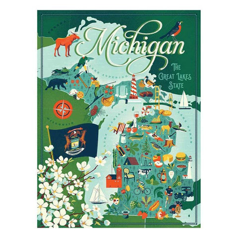 Michigan Wildflowers 18x24 Print – City Bird