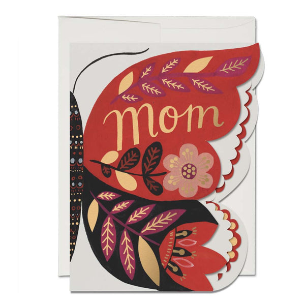 Butterfly Mom French Fold Foil Mother's Day Card - City Bird 