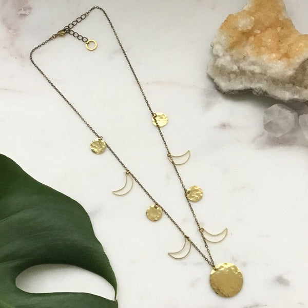 Multiple Moon Phase Necklace