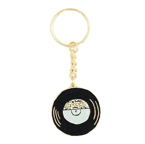 Record Enamel Keychain