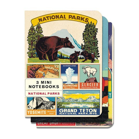 National Parks - 3 Mini Notebooks - City Bird 