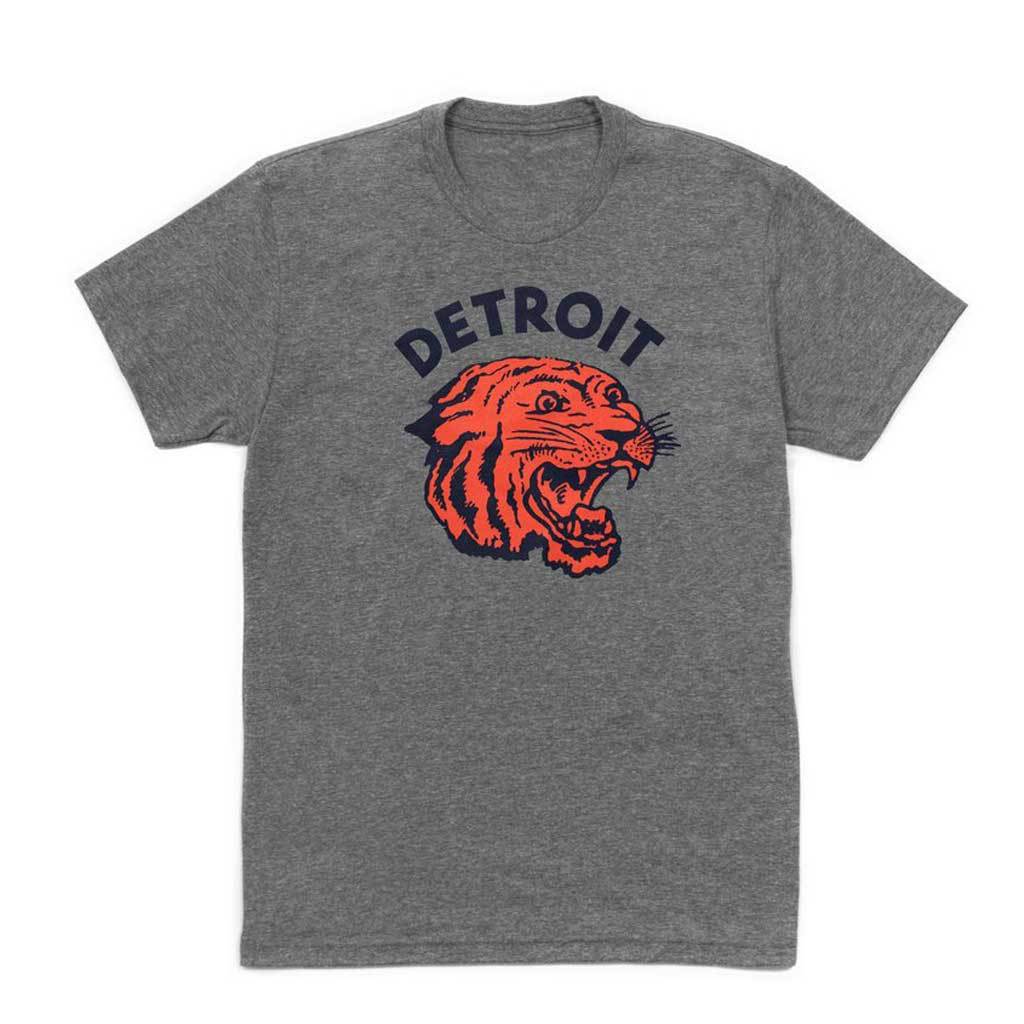 Detroit Neo-Tiger Adult T-Shirt 2XL / Heather Gray
