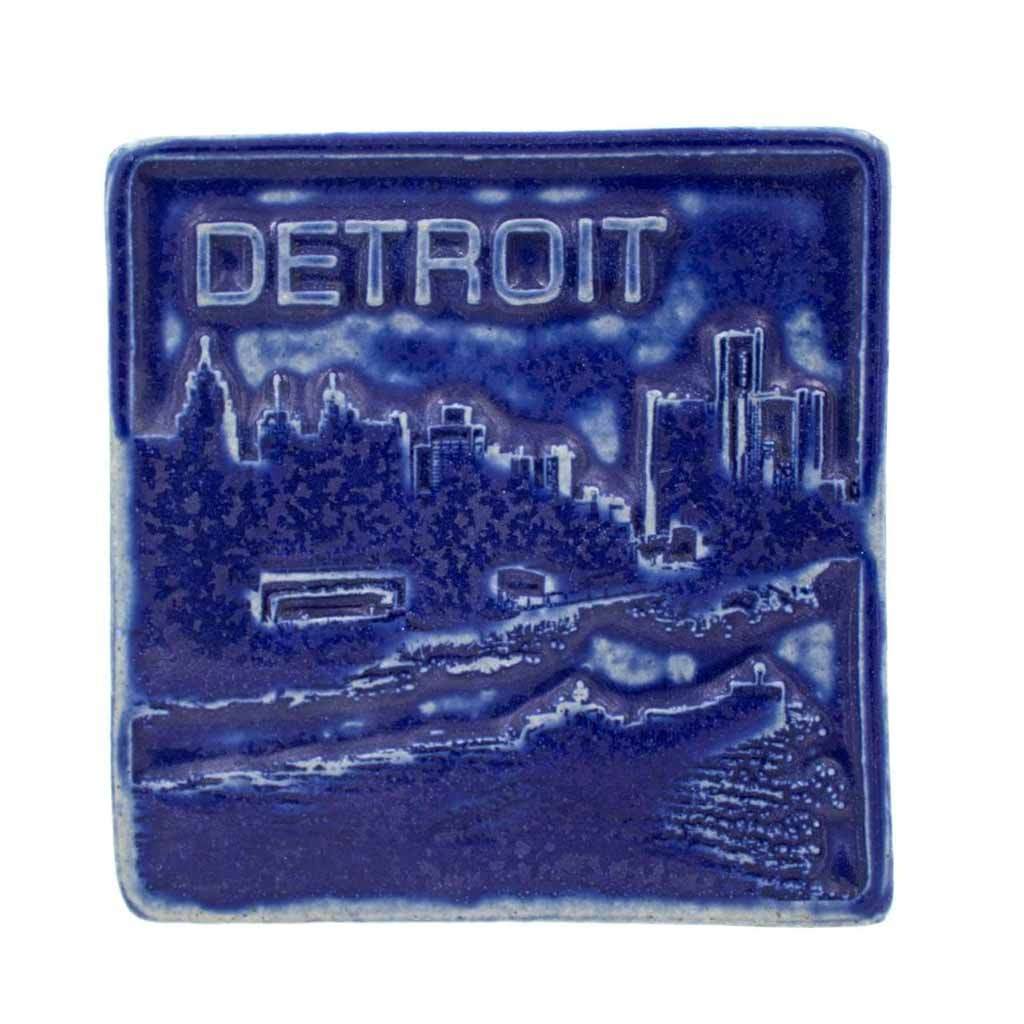 New Detroit Pewabic Tile, 4"x4" - City Bird 