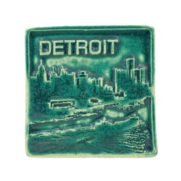 New Detroit Pewabic Tile, 4"x4" - City Bird 