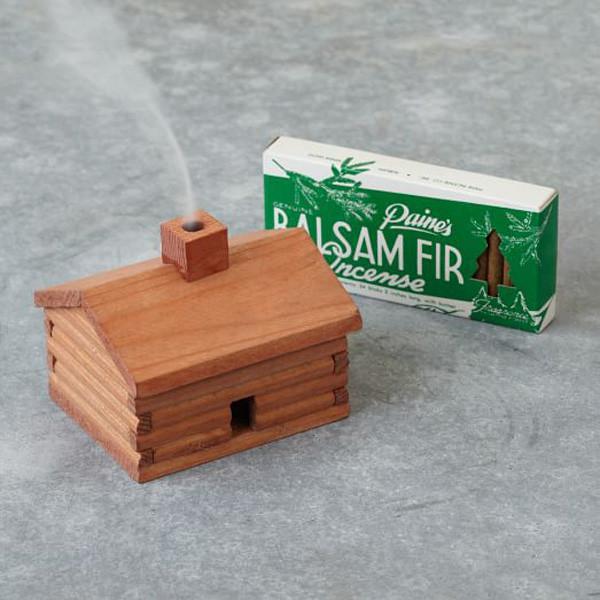Log Cabin Burner & Balsam Fir Incense - City Bird 