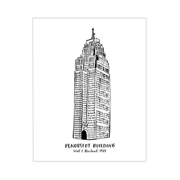 Penobscot Building Giclee Print