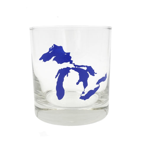 Great Lakes Printed Rocks Glass
