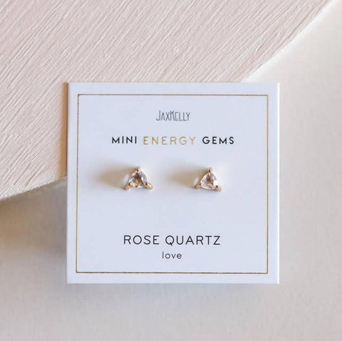 Rose Quartz - Mini Energy Gem Earrings
