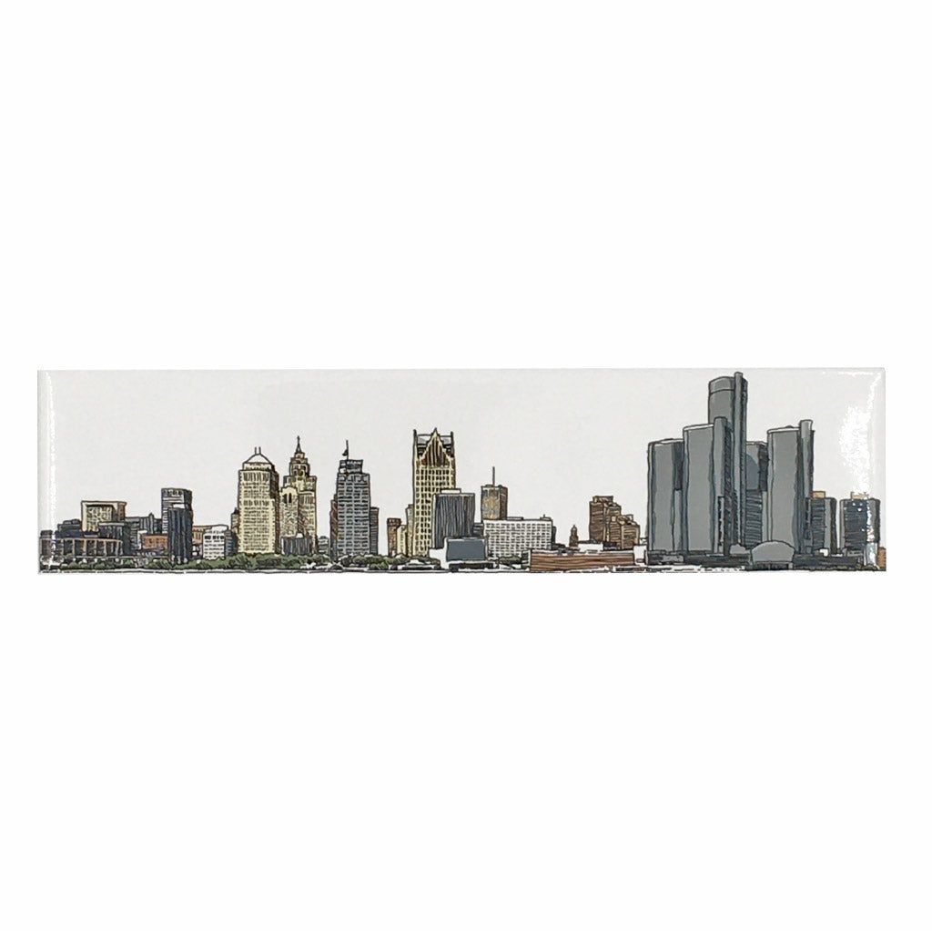 Jumbo Detroit Skyline Magnet