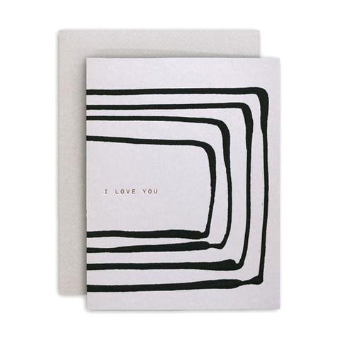 Love You Stripe Card (Gray)