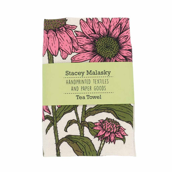 Echinacea Tea Towel - City Bird 