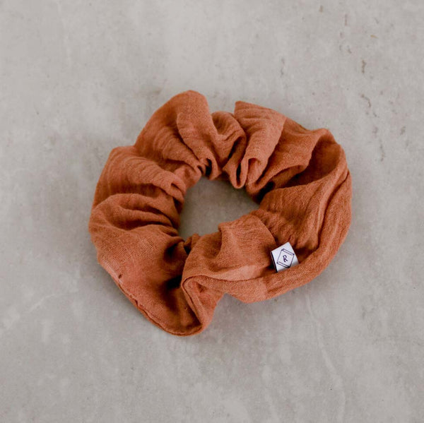 Naturally Dyed Cotton Scrunchie - City Bird 