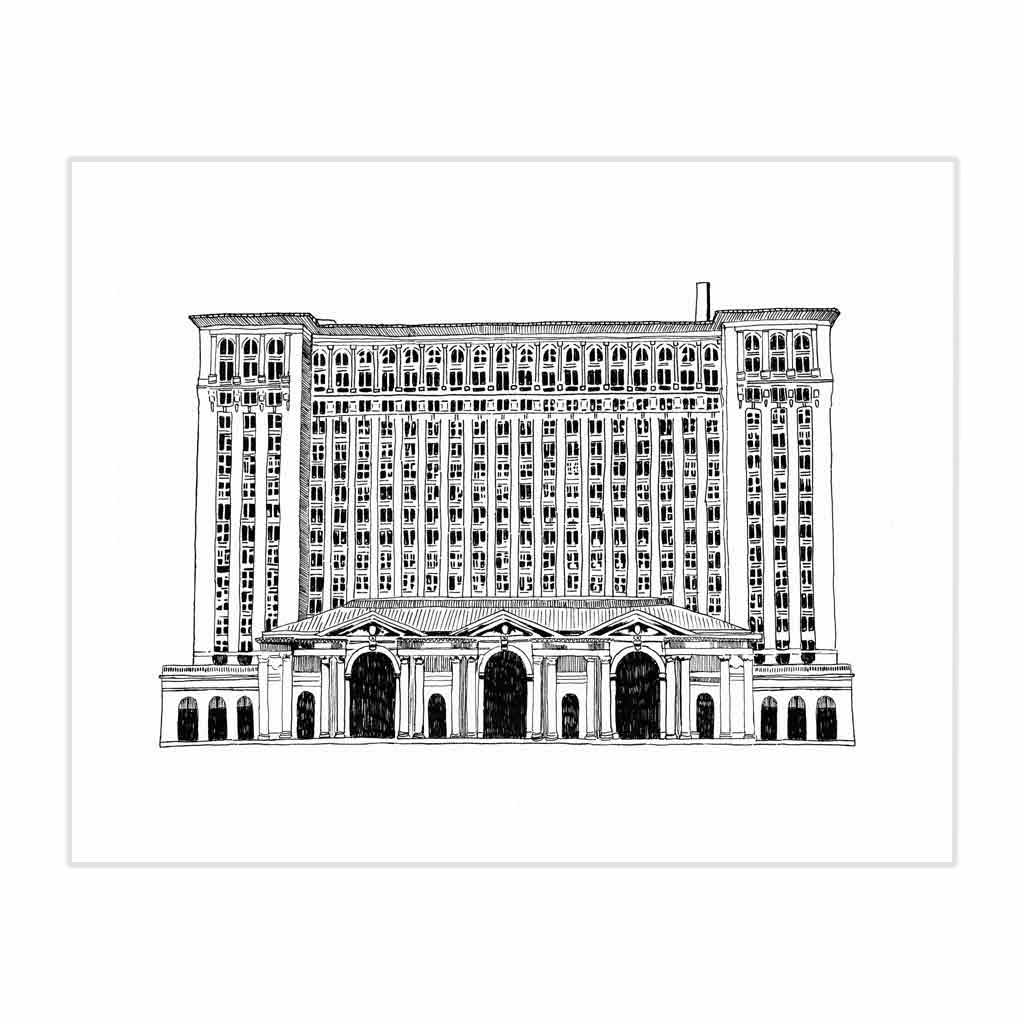 Michigan Central Station Giclee Print