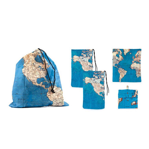 Map Travel Bag - Set of 4 - City Bird 