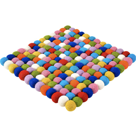 Square Pom-Pom Trivets - City Bird 
