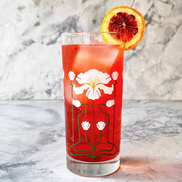 White Iris Collins Glass