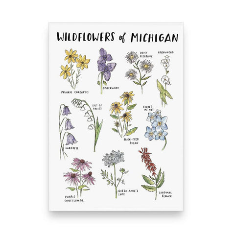 Wildflowers of Michigan Rectangle Magnet