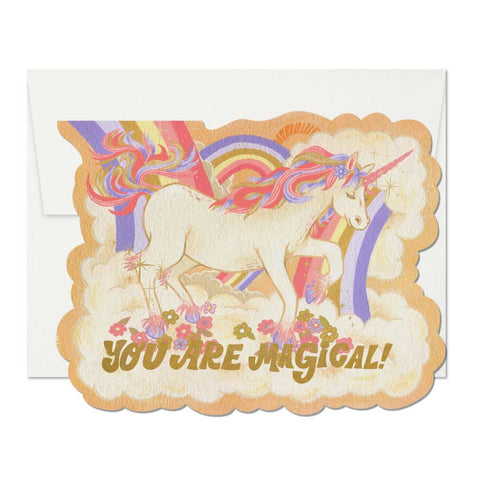 Magical Unicorn Die Cut Foil Love Card - City Bird 